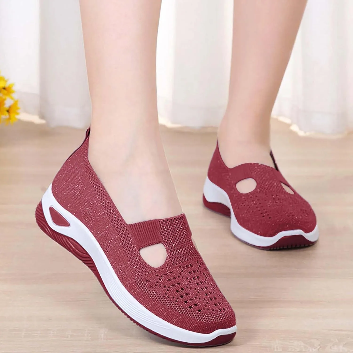 Women's Woven Orthopedic Breathable Soft Shoes Mens Casual Shoes Arch Support Casual Shoes for Fall Waterproof Sneakers Waterproof Tennis Shoe Loafers Dress Shoe