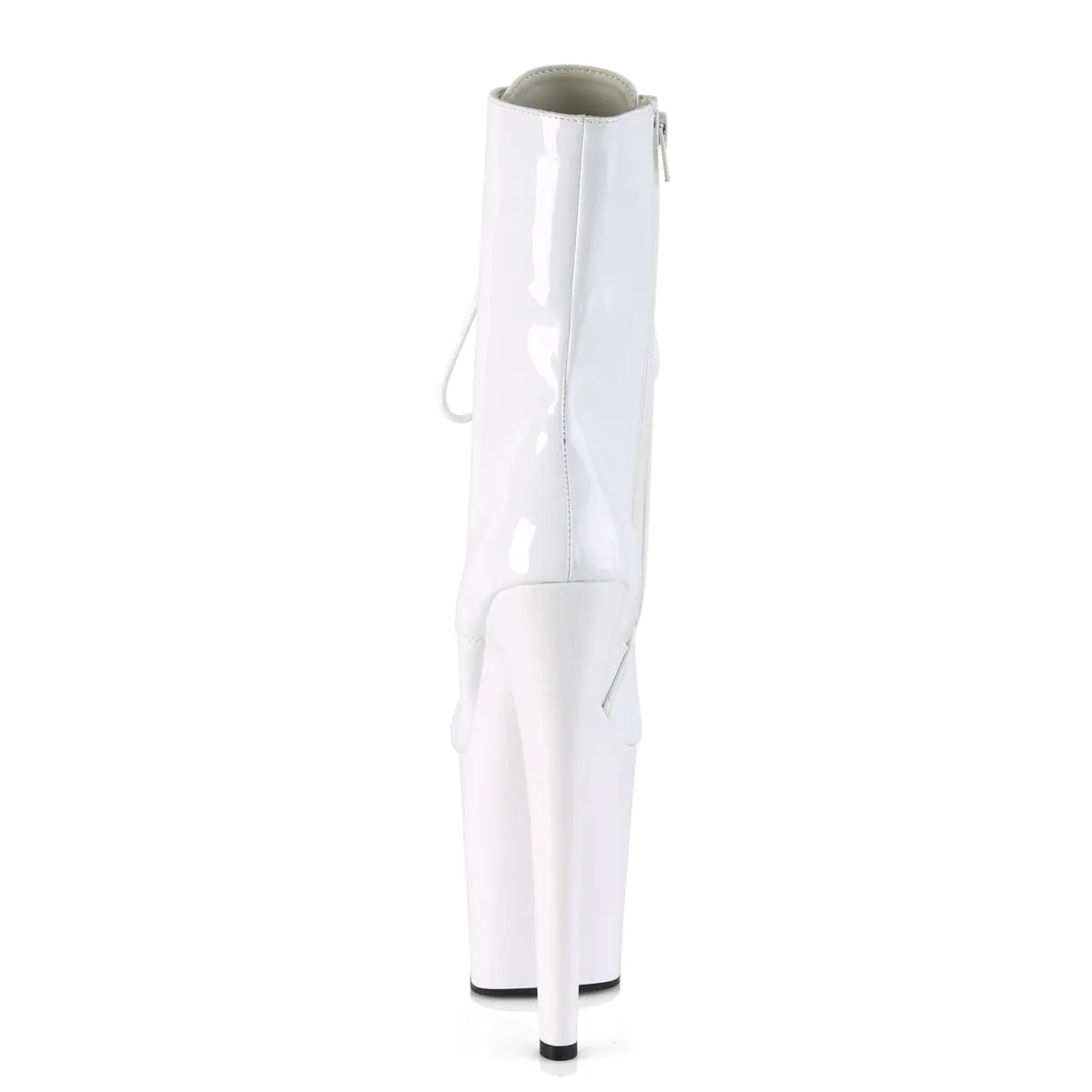 XTREME-1020 8" Heel White Patent Pole Dancer Platform Kinky Boots