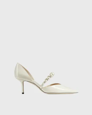 Yelena Pearl Strap Pumps In White