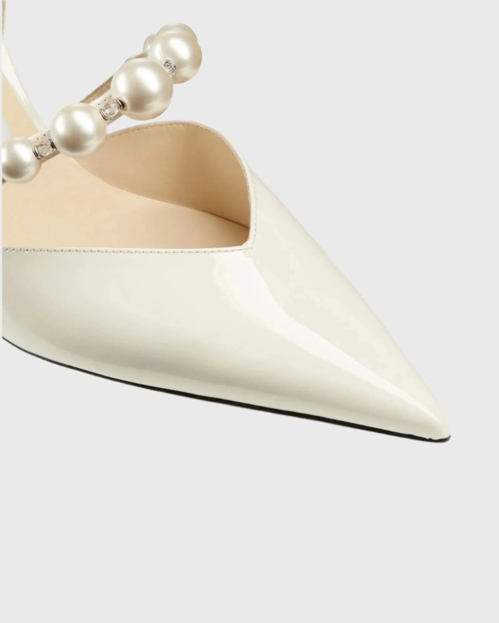 Yelena Pearl Strap Pumps In White