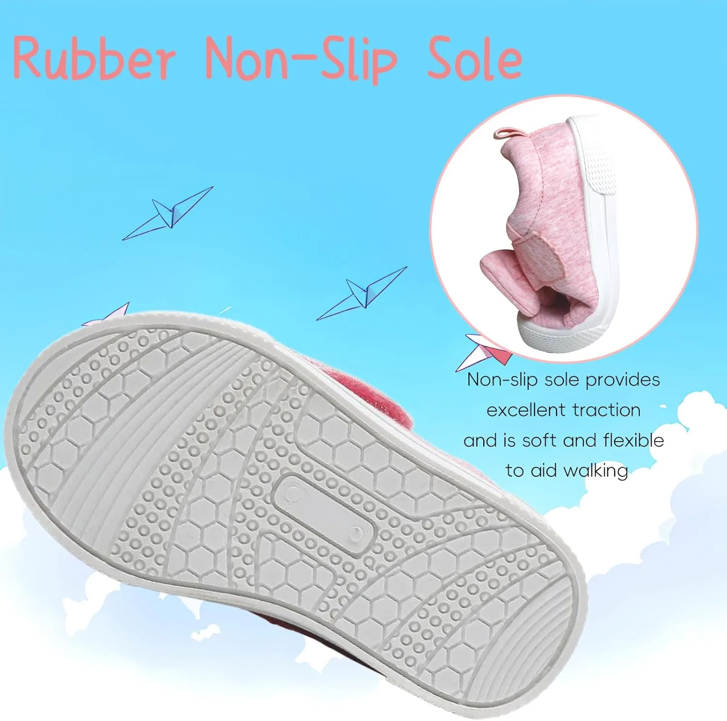 YIBLBOX Toddler Girls Sneakers Lightweight Canvas Sneakers Cute Bowknot Casual Shoes for Walking/Running