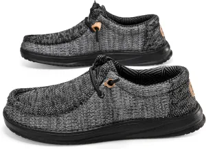 ZYEN Wide Loafers for Men Arch Support Casual Shoes Comfortable Lightweight Walking Shoes